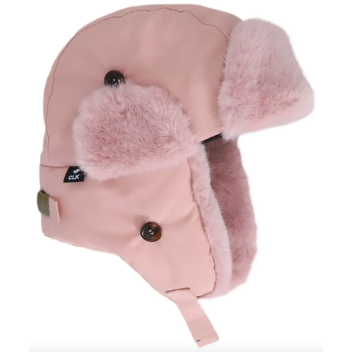 Calikids - Chapeau aviateur en nylon avec fausse fourrure - Rose Calikids - Chapeau aviateur en nylon avec fausse fourrure - Rose